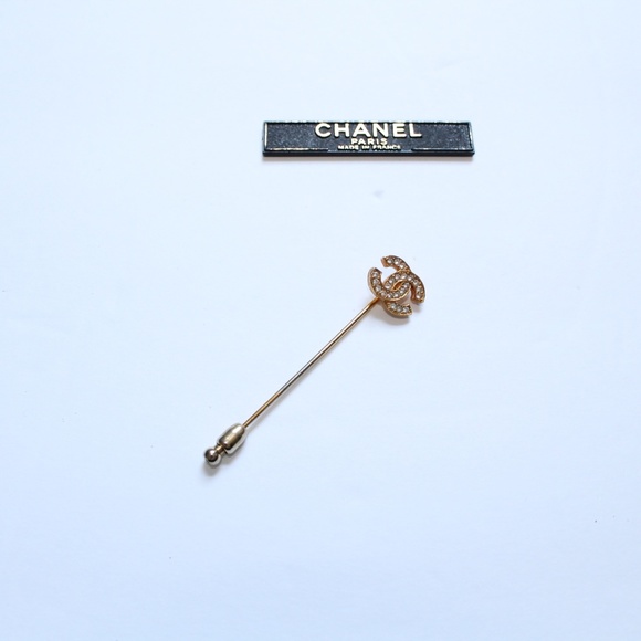Chanel Gold CC Logo Brooch Pin Needle - Picture 4 of 6
